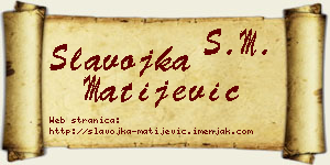 Slavojka Matijević vizit kartica